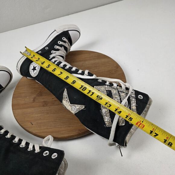 VTG Y2K Converse Chuck Taylor All Star Knee High Lace Shoes Women's Sz 7 Glitter - Picture 14 of 16